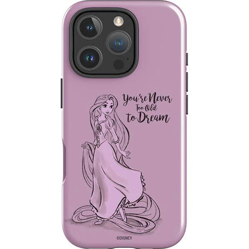 Disney Princess Rapunzel Never Too Old To Dream Art iPhone 16 Pro Impact Case